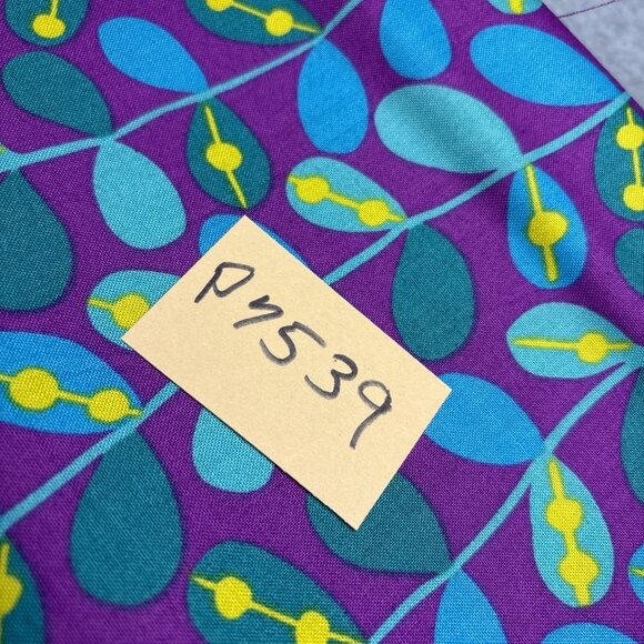 Kim Schaefer Andover Fabrics Inc Cotton Fabric 19" x 44" Purple Blue Leaf Print - Picture 6 of 11